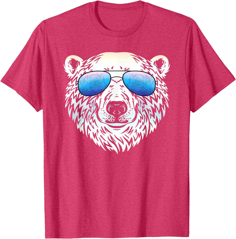 Sunglasses Zoo Mega Cool Polar Bear T-Shirt - Red Heather
