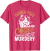 Funny Guinea Pig Gifts For Women Men Kids by DMTRY Guinea Pigs And Coffee Makes Me Feel Less Murdery T-Shirt - Red Heather