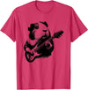 Electric Guitar Guinea Pig Co. Guinea Pig Playing Electric Guitar Rock Star Guitarist T-Shirt - Red Heather
