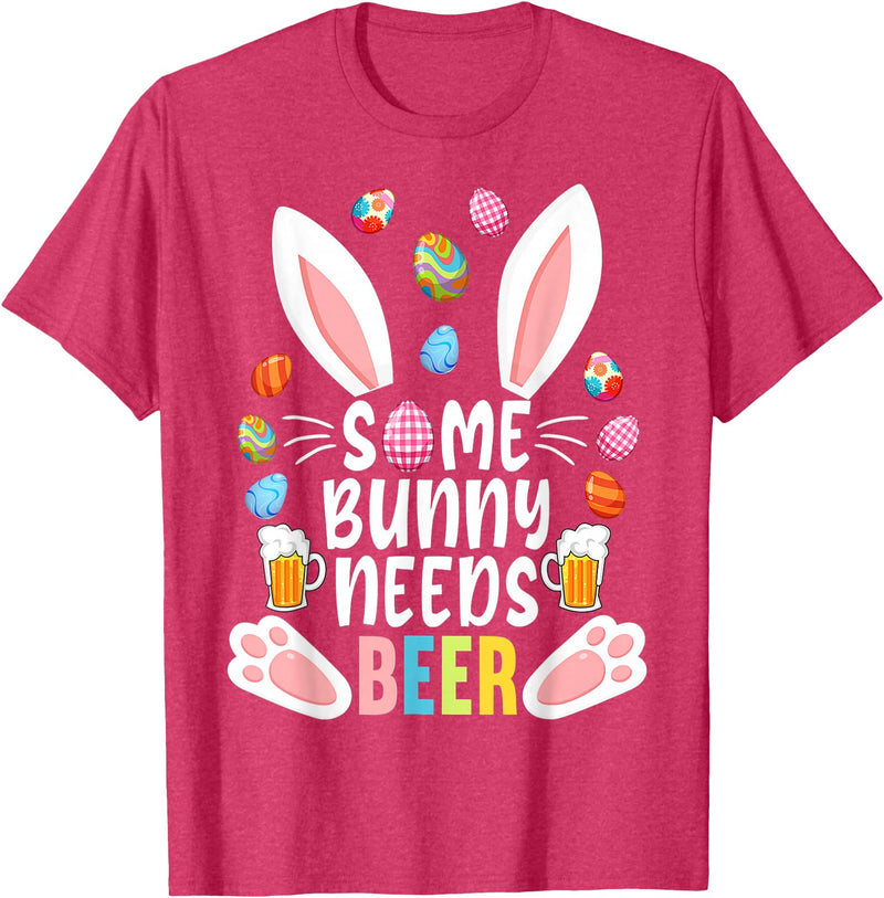 Easter Day Rabbit T-Shirt in Red Heather