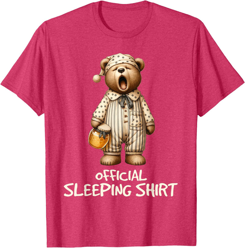 Schlafanzug Shirt Official Bear Sleep Shirt T-Shirt - Red Heather