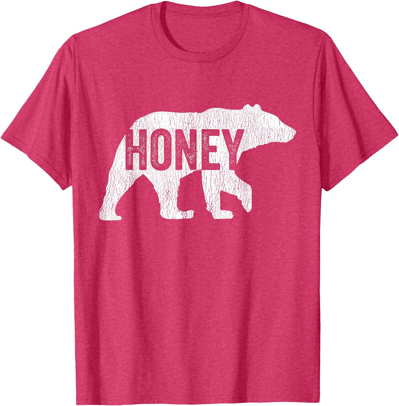 Matching Family Bear by Foxio Honey Bear Matching Family Camping Bear Funny Honey T-Shirt - Red Heather