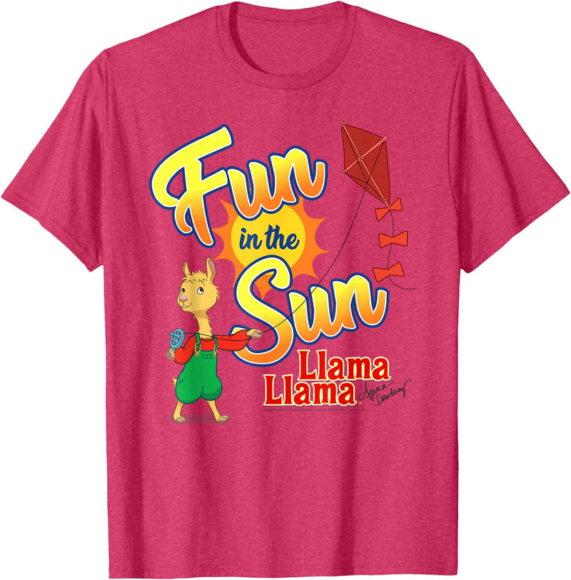 Llama Llama Red Pajama Netflix Fun in The Sun Tee Shirt T-Shirt - Red Heather