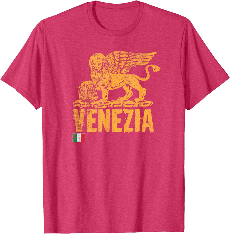 T-ShirtManiak Venezia Leone San Marco Italian lion Venice Italy Italy T-Shirt - Red Heather