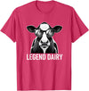 Farmstead Legends Legend Dairy, Cool Cow with Sunglasses T-Shirt - Red Heather