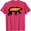Tennessee State Flag and Home Vintage Shirt Co. Mens Papa Bear Tennessee State Flag Vintage Dad Shirt T-Shirt - Red Heather