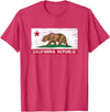 Graphic Club Inc. California Republic Flag - CA - Distressed Design - Classic T-Shirt - Red Heather