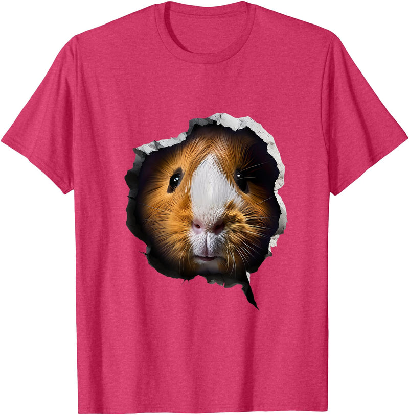 Guinea Pig Face Design Guinea Pig Face T-Shirt - Red Heather