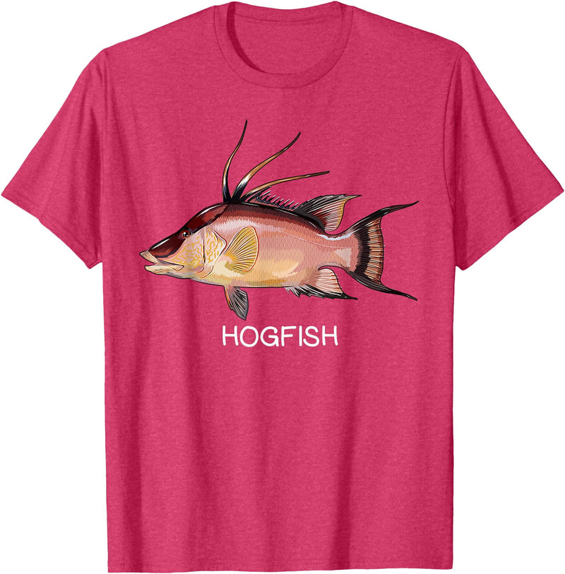 Hogfish Gift Co. Hogfish Saltwater Game Fish T-Shirt - Red Heather