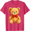 Teddy Bear Accessories Gifts Women Men Kids Teddy Bear Cute Teddy Bear Lover Illustration Graphic Design T-Shirt - Red Heather