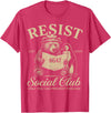 Bear Penguin Flippers Up Tees Bears Penguins Resist Social Club Only You Can Prevent T-Shirt - Red Heather