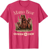 Mama Bear Queen of the Den Products Mama Bear Queen of the Den – Mother with Cubs and Family T-Shirt - Red Heather