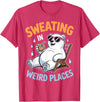 Cool Sweating Funny Summer Sweating Design Sweating in Weird Places Polar Bear Funny Sweating T-Shirt - Red Heather