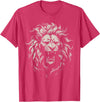 black animals art Lion Roar Head Art face for Lovers Lions King African Animal T-Shirt - Red Heather