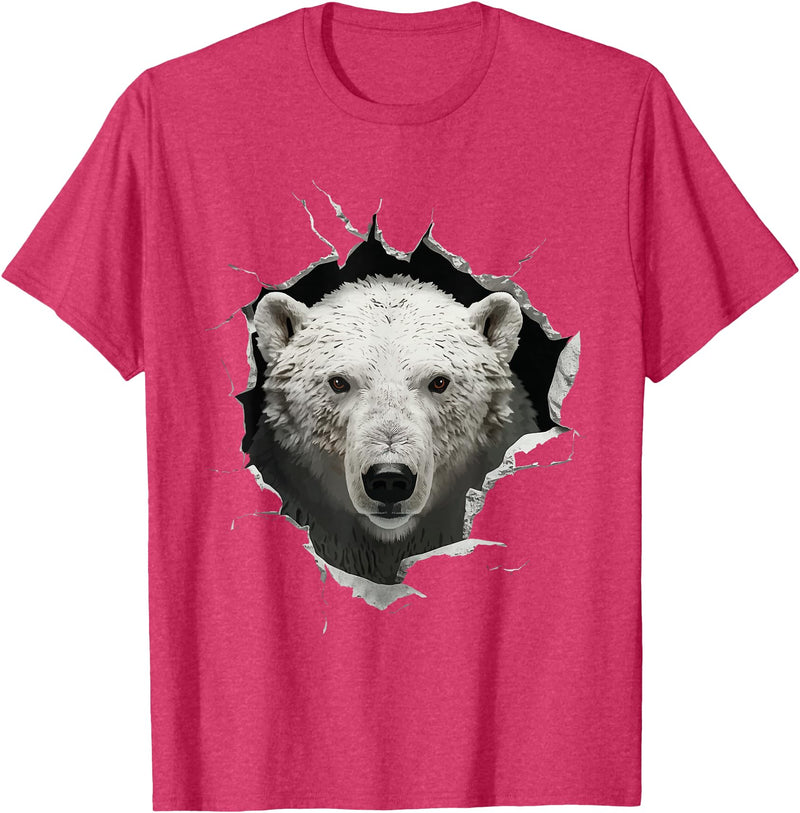 Funny Polar Bear Design Polar Bear T-Shirt - Red Heather