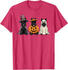 Funny Retro Scottie Dog mom Halloween Witch Spooky Ghost Scottish Terrier Pumpkin Halloween Dog Lover T-Shirt - Red Heather