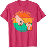 Mother's Day Women's Day Best Hamster Mom Ever T-Shirt - Red Heather