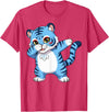 generic Funny Cartoon Korean Tiger for Youth Toddler Kids Boys Girls T-Shirt - Red Heather