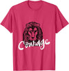 Totality Lion Head Courage T-Shirt T-Shirt - Red Heather