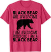 Cool American Black Bear Lovers gifts costume Black Bear Tee Funny American Bear Lover Animal T-Shirt - Red Heather