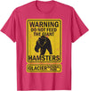 Montana Wildlife Nature Apparel Funny Glacier National Park Grizzly Brown Bear Souvenir Gift T-Shirt - Red Heather