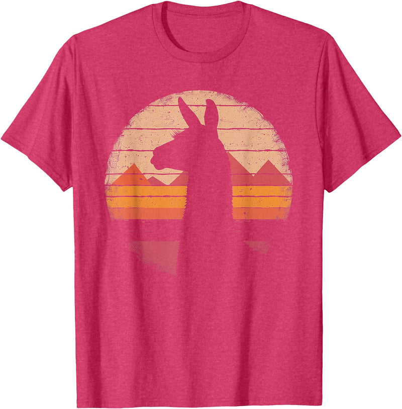 Llama Alpaca - Retro 70s 80s Graphic Vintage -2 Llama Alpaca - Retro 70s 80s Graphic Vintage Men Women Kids T-Shirt - Red Heather