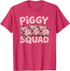 Piggy Squad - Matching Outfit Pig Lover Design T-Shirt - Red Heather