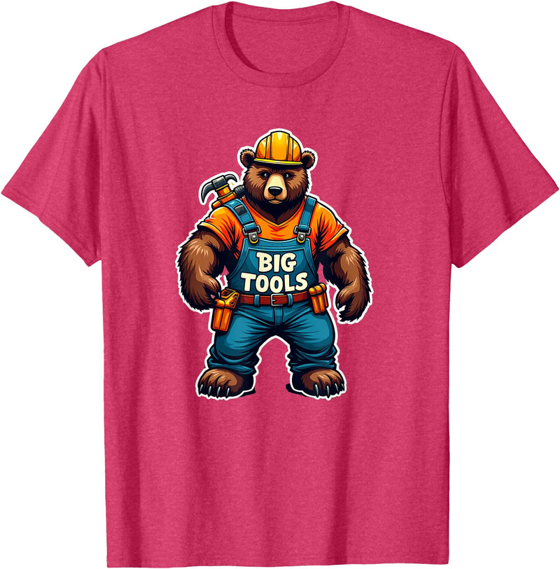 Jay Moe Design I Love Muscle Bear Funny Gay Big Tools LGBTQ Pride Vintage T-Shirt - Red Heather