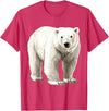 Polar bear for Men Women Design Polar Bear T-Shirt - Red Heather