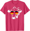 Oktoberfest German Flag Cow Sunglasses Germany Funny Cute T-Shirt - Red Heather