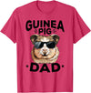Funny Guinea Pig Pet Lover Rodent Lover Graphics Funny Guinea Pig Pet Lover Rodent Animal Guinea Pig Dad T-Shirt - Red Heather