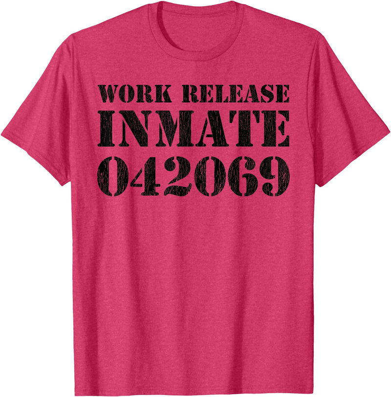 Jail Inmate Costumes by Moxio Orange Prisoner Halloween Costume Work Release Inmate T-Shirt - Red Heather