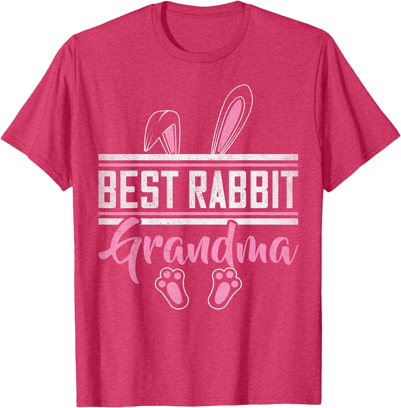 Best Rabbit Grandma Ever Bunny Grandma T-Shirt in Red Heather