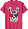 Mega USA Patriotic Animal Shirts USA Patriotic Llama Shirt - July 4th T-shirt - Alpaca T-Shirt - Red Heather