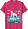 Funny Outfit Men Women 2026 The Wrong ICE is Melting Funny Polar Bear Abolish ICE T-Shirt - Red Heather