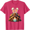 Funny Easter Tortoise Lovers Egg Eggs Bunny Rabbit Funny T-Shirt in Red Heather