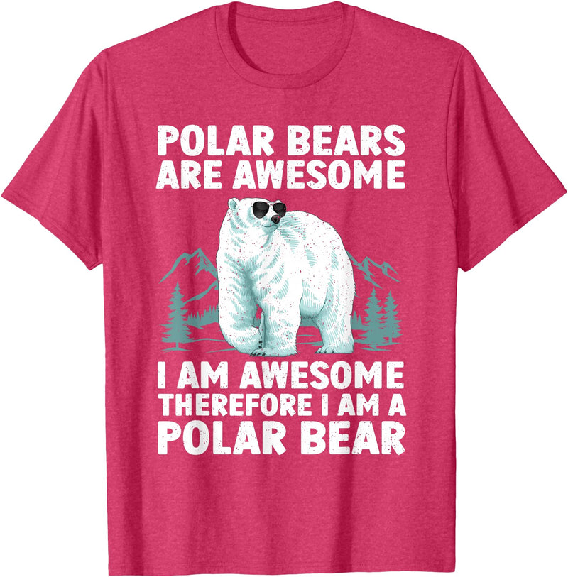 Polar Bear Gift Polar Bear Accessories & Stuff Polar Bear Art For Men Women Kids Arctic Polar Bear Lover T-Shirt - Red Heather