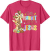 Silly Rabbit Easter Is for Jesus Bunny Cross Kids T-Shirt in Red Heather