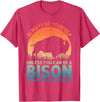 Bison Gift Bison Lover Accessories & Buffalo Stuff Cool Bison Design For Men Women Buffalo Animal Lovers Bison T-Shirt - Red