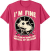 I’m fine, just on my hamster wheel of despair T-Shirt - Red Heather