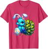 Funny Easter Peacock Lover Egg Eggs Bunny Rabbit Men Women T-Shirt in Red Heather