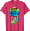 Mathiole Super Sugar Funny Cereal Box Sweet Tooth Bear Candy T-Shirt - Red Heather