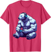 Funny Graphic Gamers tee Polar Bear Funny Video Games Polar Bear T-Shirt T-Shirt - Red Heather