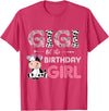 Cow Birthday Cow Lover Gifts For Family Men Woman Gigi of The Birthday Girl Farm Cow Grandma Matching Family T-Shirt - Red