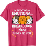 Guinea Pig Shirts For Men Women Kids Gift Emotional Breakdown Place Guinea Pig Cavy Pet Women Men Kids T-Shirt - Red Heather