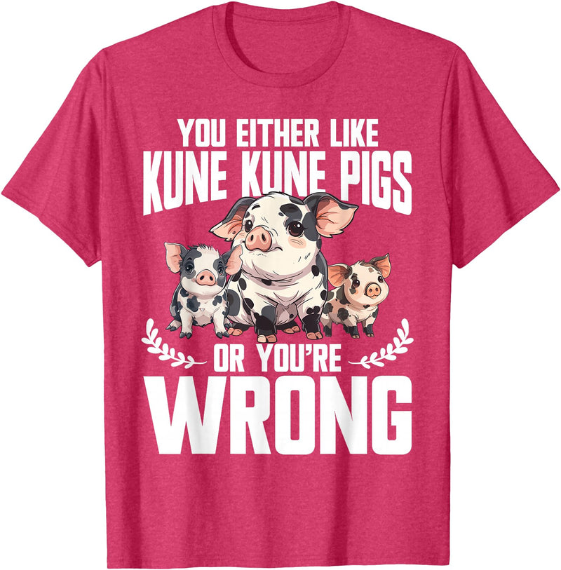 Kune Kune Pig Accessories & KuneKune Clothes Kune Kune Pig Lover Pig Breeder Supplies Kunekune Pig T-Shirt - Red Heather