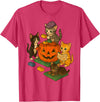 Cat Pumpkin Halloween Spooky Season Vintage Cute Cat Pumpkin Master Builder Halloween Spooky Season T-Shirt - Red Heather
