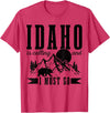 Idaho Is Calling And I Must Go! Idaho Is Calling & I Must Go Bear Mountains Vintage Gift T-Shirt - Red Heather