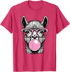 Llama Lovers Funny Animal Tee for Men Women & Kids Cute Llama Shirt for Women Funny Llama Lovers T-Shirt - Red Heather