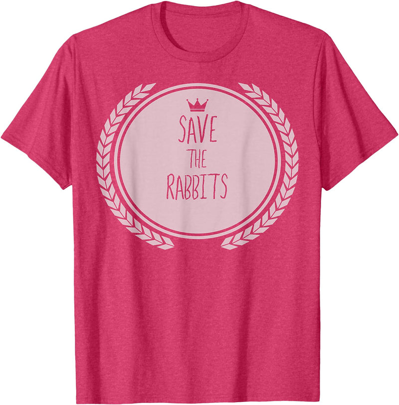 Save the RABBITS Animal RABBIT T-Shirt in Red Heather
